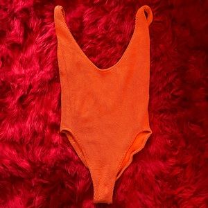 You swim Orange EVA high waist two piece